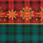 Pościel świąteczna 140x200 GLORY czerwono zielona wzór kraty z bawełny renforce - 2