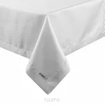 Obrus 145x350 JOWITA biały zdobiony kantą i srebrna nicią - 12