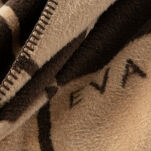 Koc bawełniano akrylowy 220x240 ELEGANT 5 Eva Minge jasny beż ciemny brąz wzór geometryczny dwustronny - 3