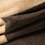 Koc bawełniano akrylowy 220x240 ELEGANT 5 Eva Minge jasny beż ciemny brąz wzór geometryczny dwustronny - 5