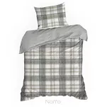Pościel satynowa 220x200 SPRING 58 biała szara w kratkę - 5