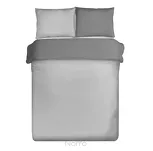 Pościel satynowa 160x200 DINA dwukolorowa gładka srebrna stalowa z kolekcji Diva Line - 5