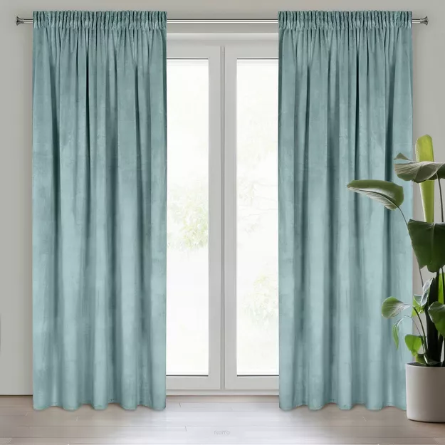 Zasłona gotowa na taśmie 140x270 ROSA welwetowa szałwiowa Design 91