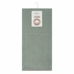 Komplet ścierek kuchennych 2x50x70 KARIN zielone w pasy z bawełny