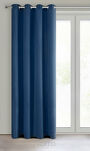 Zasłona na przelotkach 140x250 RITA jednokolorowa ciemny niebieski z miękkiej tkaniny - 9