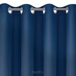 Zasłona na przelotkach 140x250 RITA jednokolorowa ciemny niebieski z miękkiej tkaniny - 4