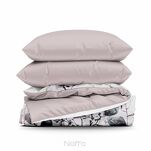 Pościel z mikrowłókna 140x200 VERANO 9 biała wrzosowa wzór kwiatowy Design 91 - 8