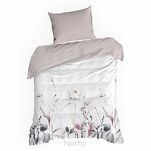 Pościel z mikrowłókna 140x200 VERANO 9 biała wrzosowa wzór kwiatowy Design 91 - 6