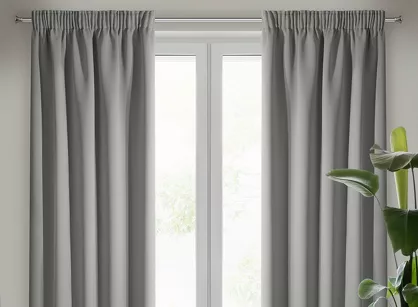 Zasłona na taśmie 135x270 PARISA zaciemniająca srebrna jednokolorowa Design 91