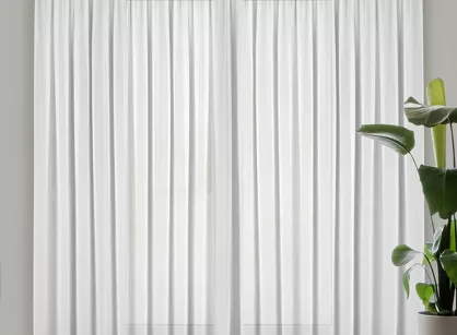 Firana na taśmie 350x270 DALIA biała z matowej tkaniny szyfonowej