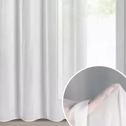 Firana na taśmie 350x270 DALIA biała z matowej tkaniny szyfonowej