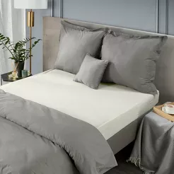 Prześcieradło z satyny bawełnianej z gumką NOVA 3 beż 1 220x200