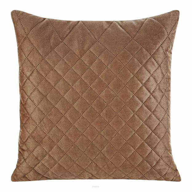 Poszewka welwetowa 40x40 LUIZ 3 ceglana pikowana w geometryczny wzór Design 91