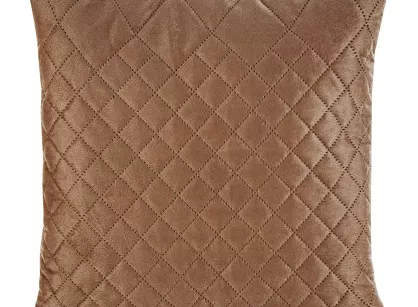 Poszewka welwetowa 40x40 LUIZ 3 ceglana pikowana w geometryczny wzór Design 91