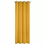 Zasłona gotowa na przelotkach 140x250 RITA jednokolorowa musztardowa z miękkiej tkaniny - 8