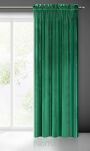 Zasłona na taśmie 140x270 SAMANTA welwetowa ciemna zieleń o subtelnym połysku - 8