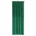Zasłona na taśmie 140x270 SAMANTA welwetowa ciemna zieleń o subtelnym połysku - 7