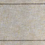 Firana na przelotkach 140x250 KATY biała z etaminy złoty wzór roślinny - 2