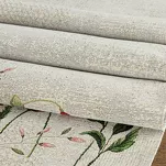 Bieżnik gobelinowy 45x140 1239 popielaty z wzorem kwiatów polnych - 2