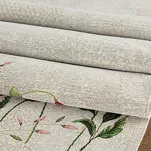 Bieżnik gobelinowy 45x140 1239 popielaty z wzorem kwiatów polnych - 4