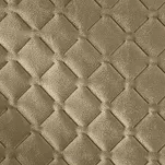 Narzuta na fotel welwetowa 70x160 DIMON beżowa pikowana w geometryczny wzór - 2