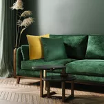 Poszewka welwetowa 40x40 MELANIE jednokolorowa ciemny niebieski o aksamitnej strukturze - 4