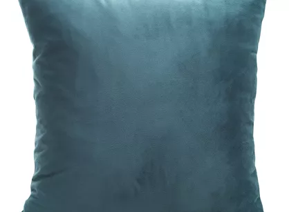 Poszewka welwetowa 40x40 MELANIE jednokolorowa ciemny niebieski o aksamitnej strukturze