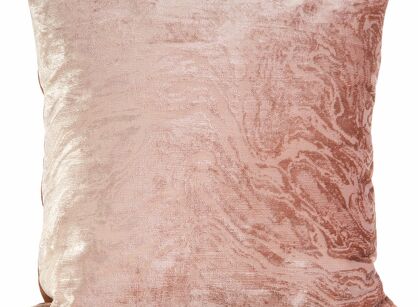 Poszewka welwetowa LUISA różowa żakardowa z mieniącym się wzorem 42x42