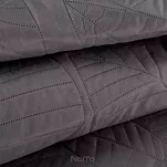 Narzuta 170x210 BONI 6 grafitowa pikowana z mikrofibry botaniczny wzór liści - 6