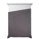 Narzuta 170x210 BONI 6 grafitowa pikowana z mikrofibry botaniczny wzór liści - 4