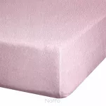 Prześcieradło z bawełny frotte z gumką pudrowe 220x200 Design 91 - 4