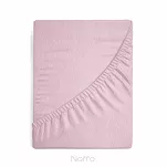 Prześcieradło z bawełny frotte z gumką pudrowe 220x200 Design 91 - 3