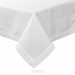 Obrus 145x350 STELLA 2 biały zdobiony kantą z wplecioną nicią srebrną - 3