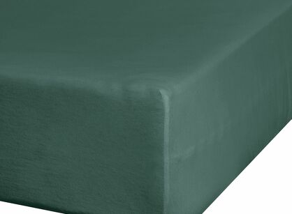 Prześcieradło z bawełny jersey 3 z gumką ciemna zieleń 140x200