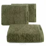 Ręcznik 30x50 EVI Pierre Cardin ciemna oliwka zdobiony bordiurą w kolorze ręcznika z logo marki - 3