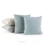 Poszewka jednokolorowa 45x45 LEN 1 beżowa pikowana imitująca len - 2