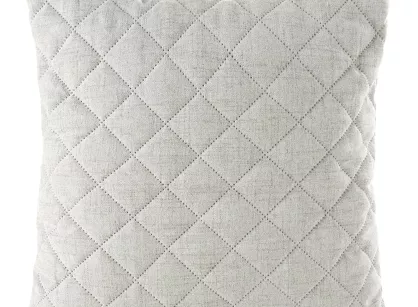 Poszewka jednokolorowa 45x45 LEN 1 beżowa pikowana imitująca len