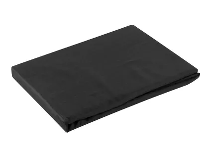 Prześcieradło satyna bawełniana bez gumki NOVA 1 czarne 180x210