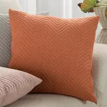 Narzuta jednokolorowa 170x210 LEN 3 różowa pikowana w gęstą jodełkę imitująca len - 8