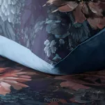 Pościel z makosatyny 220x200 REINA 50 ciemny granat rudy wzór rudych kwiatów Reina Line - 5