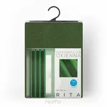 Zasłona na przelotkach 140x250 RITA jednokolorowa ciemna zieleń z miękkiej tkaniny - 8