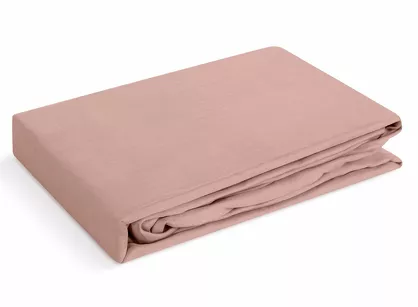 Prześcieradło z satyny bawełnianej z gumką NOVA 3 różowe 220x200