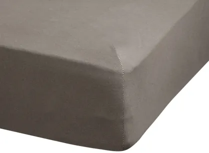 Prześcieradło z bawełny jersey z gumką ADELA grafitowe 160x200 z kolekcji Ella Line