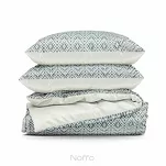 Pościel satynowa 140x200 SPRING 98 granatowa kremowa z nadrukiem etnicznym z kolekcji Classic - 7