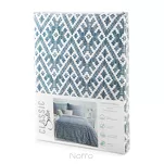 Pościel satynowa 140x200 SPRING 98 granatowa kremowa z nadrukiem etnicznym z kolekcji Classic - 8