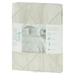 Pościel bawełniana 140x200 ADEL beżowa z wzorem geometrycznym z kolekcji Classic Family - 7