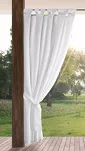 Zasłona na taras 155x220 GARDEN 2 na szelkach zapinanymi na rzepy biała wodoodporna - 10