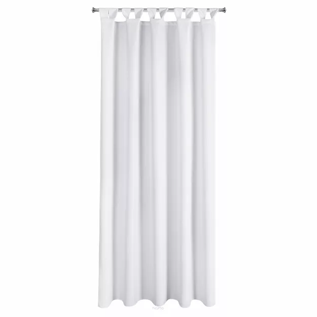 Zasłona na taras 155x220 GARDEN 2 na szelkach zapinanymi na rzepy biała wodoodporna