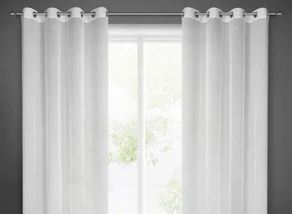 Firana na przelotkach 140x250 SANDRA biała gładka z etaminy