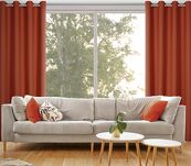 Zasłona na przelotkach 140x250 RITA jednokolorowa ceglana z miękkiej tkaniny - 8